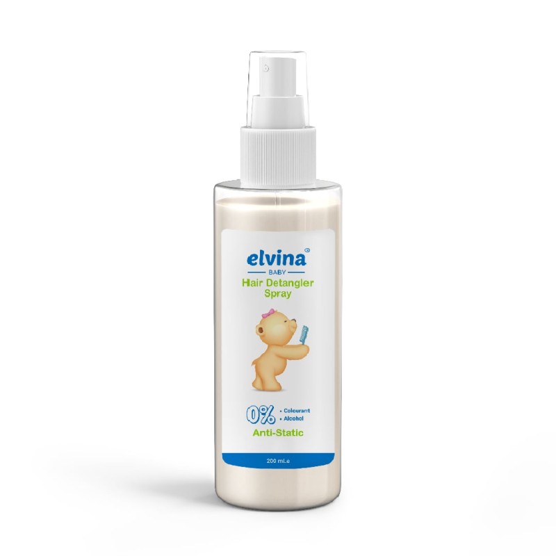اسپری نرم کننده موی سر کودک الوینا Elvina Baby Hair Detangling Spray | افزایش شانه‌پذیری و لطافت موی کودک