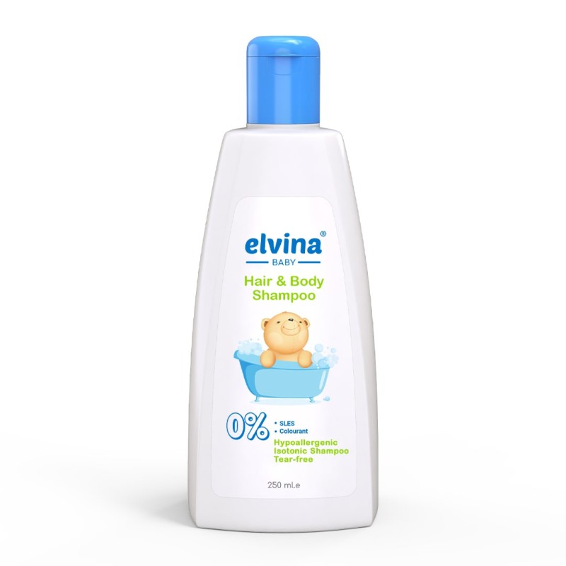شامپو سر و بدن کودک الوینا Elvina Baby Hair & Body Shampoo | شستشوی ملایم مو و بدن کودک