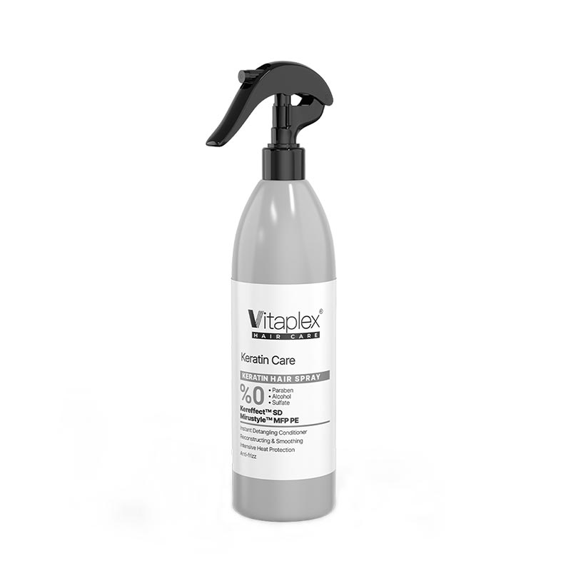 اسپری نرم کننده مناسب موهای کراتینه شده ویتاپلکس Vitaplex Keratin Leave-In Spray | کاهش وز و افزایش لطافت موهای کراتینه شده