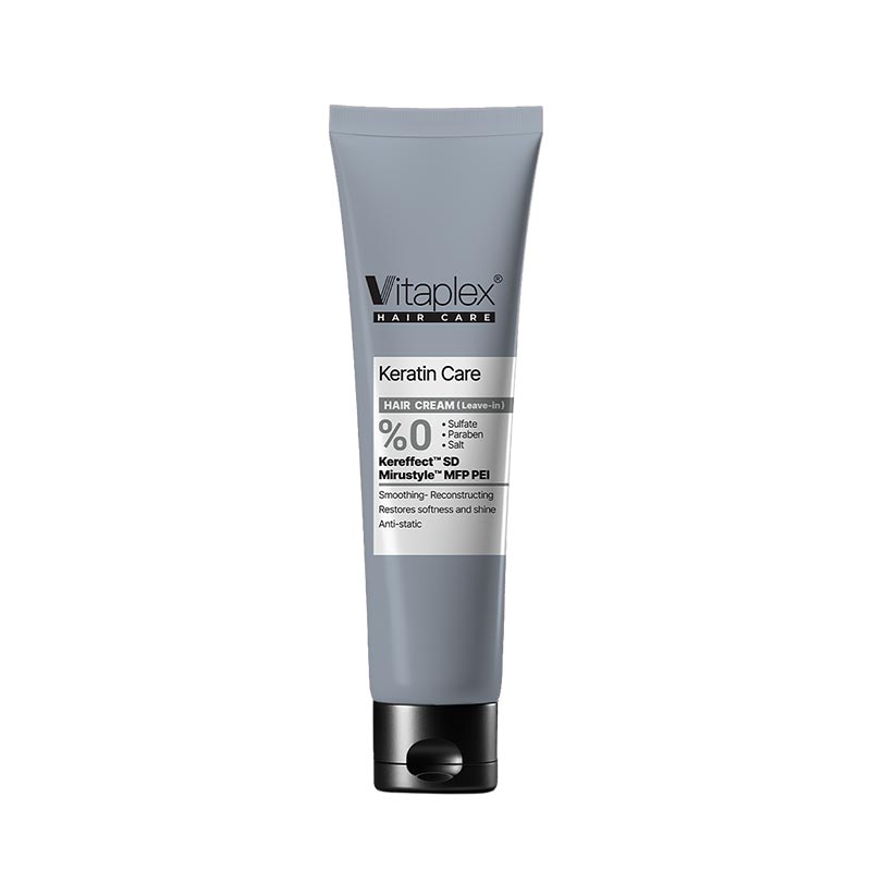 کرم مو مناسب موهای کراتینه شده ویتاپلکس Vitaplex Keratin Hair Cream | نرم کردن و مراقبت از موهای کراتینه شده