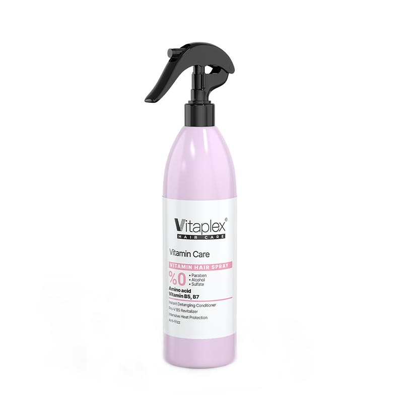 اسپری نرم کننده مناسب موهای خشک و فر ویتاپلکس Vitaplex Leave-In Spray For Dry & Curly Hair | افزایش نرمی و شانه‌پذیری موهای خشک و فر