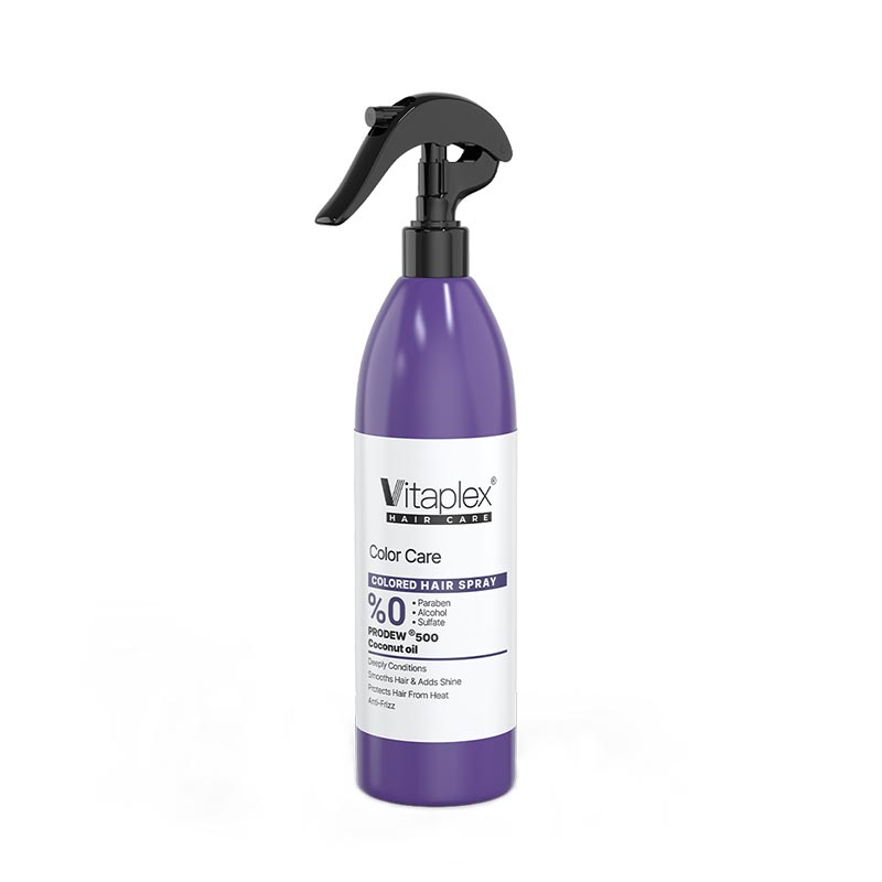 اسپری نرم کننده مناسب موهای رنگ شده ویتاپلکس Vitaplex Leave-In Spray For Colored Hair | افزایش نرمی، شانه‌پذیری و درخشندگی موهای رنگ شده