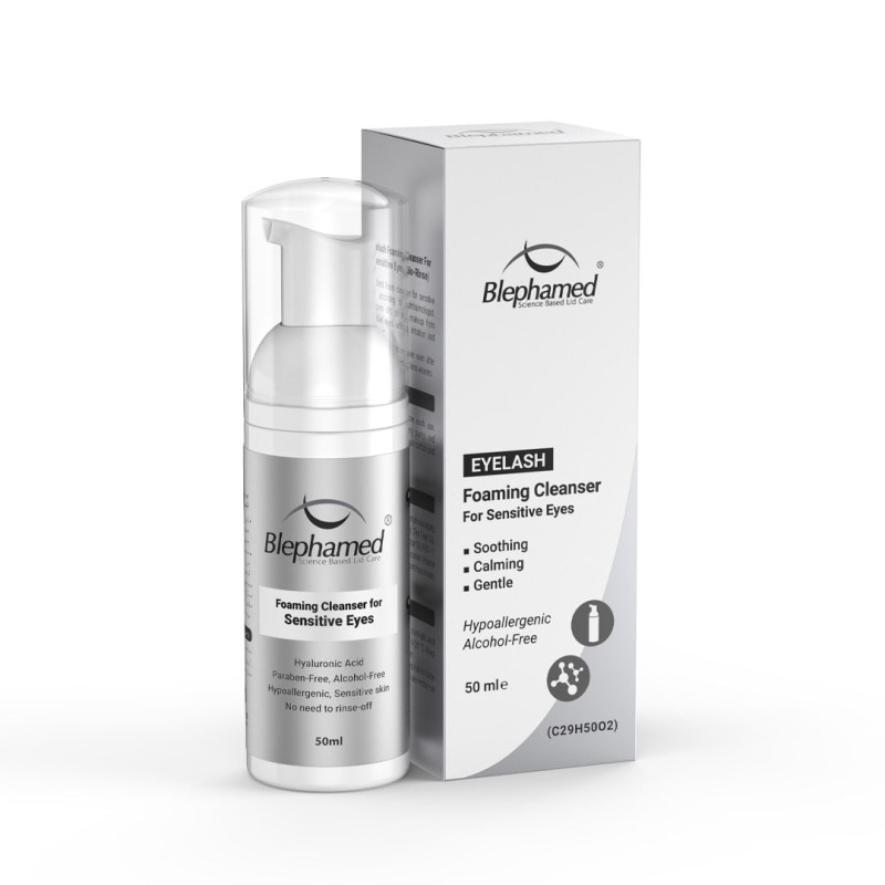 فوم پاک کننده آرایش چشم و پوست حساس بلفامد Blephamed Sensitive Eye & Skin Cleansing Foam | پاکسازی ملایم آرایش و آلودگی از چشم و پوست حساس