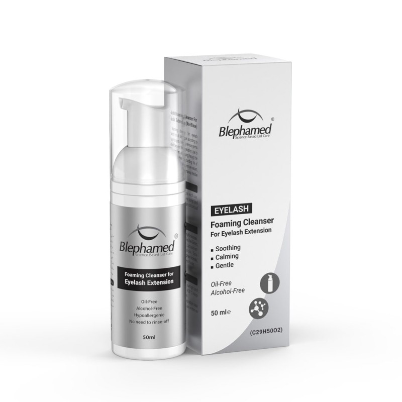 فوم پاک کننده آرایش مژه‌های اکستنشن بلفامد Blephamed Extension Eyelash Cleansing Foam | پاکسازی ملایم مژه‌های اکستنشن و کمک به حفظ تمیزی آن‌ها
