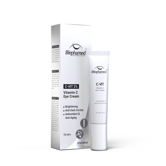 کرم دور چشم ویتامین C %2 بلفامد Blephamed Vitamin C Eye Cream %2 | کمک به روشن‌تر شدن و افزایش شادابی پوست دور چشم