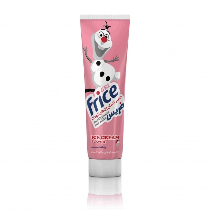 خميردندان ژله اي کودک فریس با طعم بستنی Gel Toothpaste Strawberry | کمک به بهداشت دندان کودک با طعم توت فرنگی