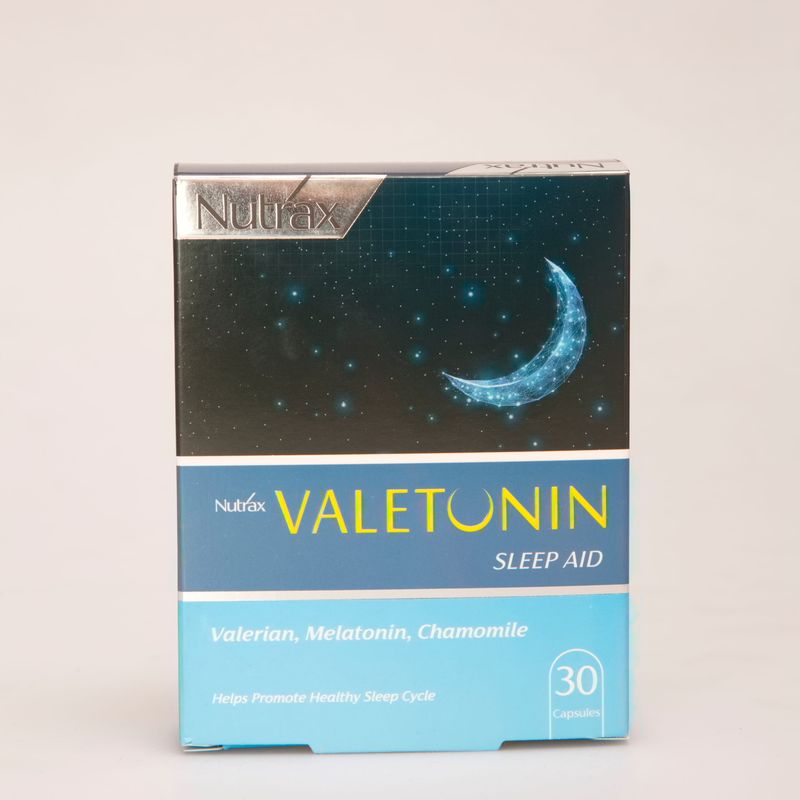 کپسول والتونین نوتراکس Nutrax Valetonin | مکمل کمک به خواب، آرامش و تنظیم چرخه خواب