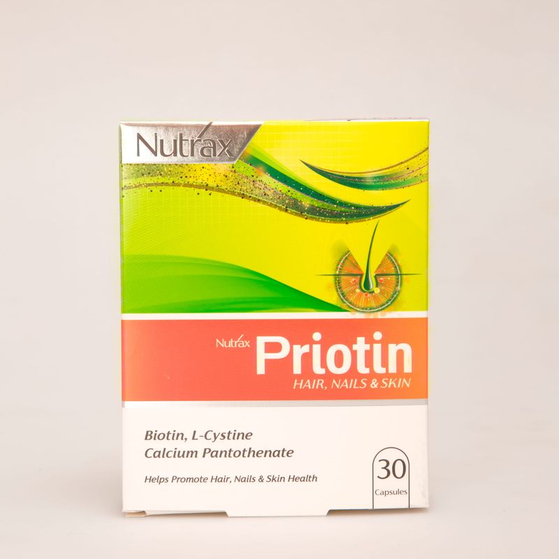 کپسول پریوتین نوتراکس Nutrax Priotin | مکمل تقویت مو، پوست و ناخن حاوی بیوتین