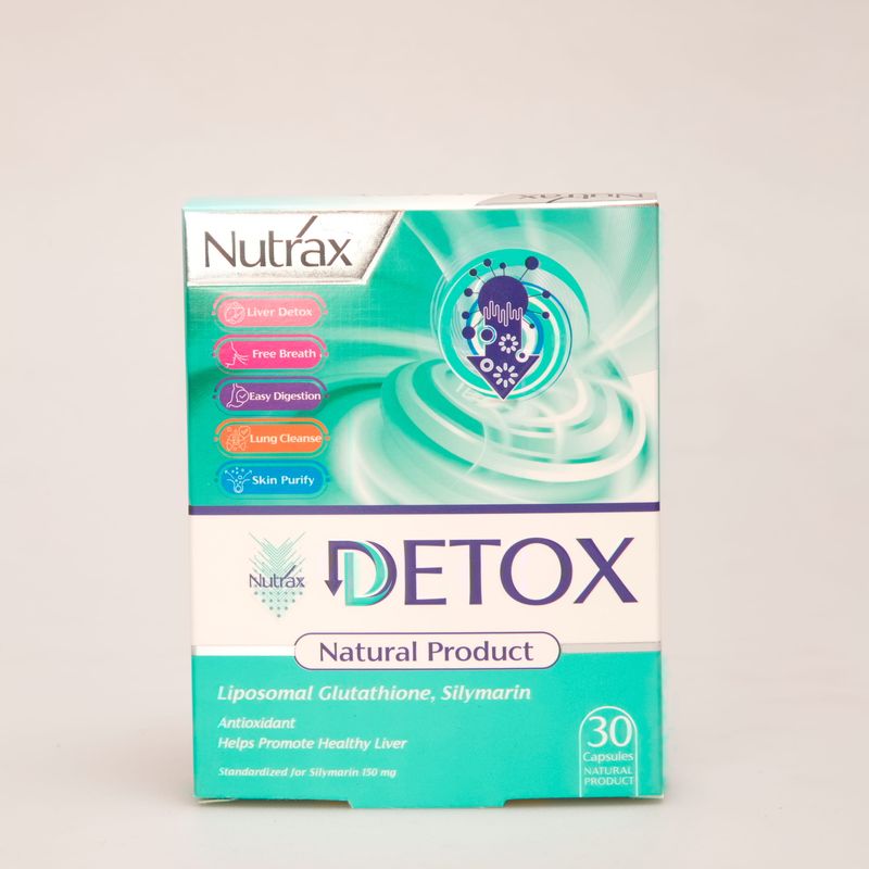 کپسول دیتاکس نوتراکس Nutrax Detox | مکمل سم‌زدایی کبد، آنتی‌اکسیدان و پاکسازی بدن