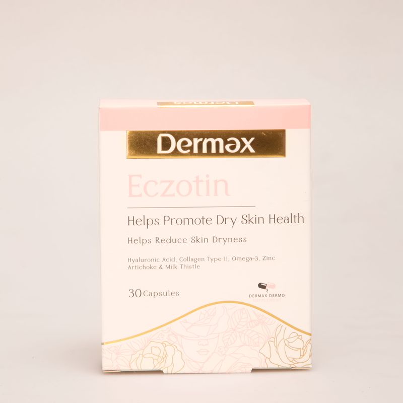 کپسول اگزوتین درمکس Dermax Eczotin | مکمل سلامت پوست خشک، آبرسان و تقویت سد دفاعی پوست