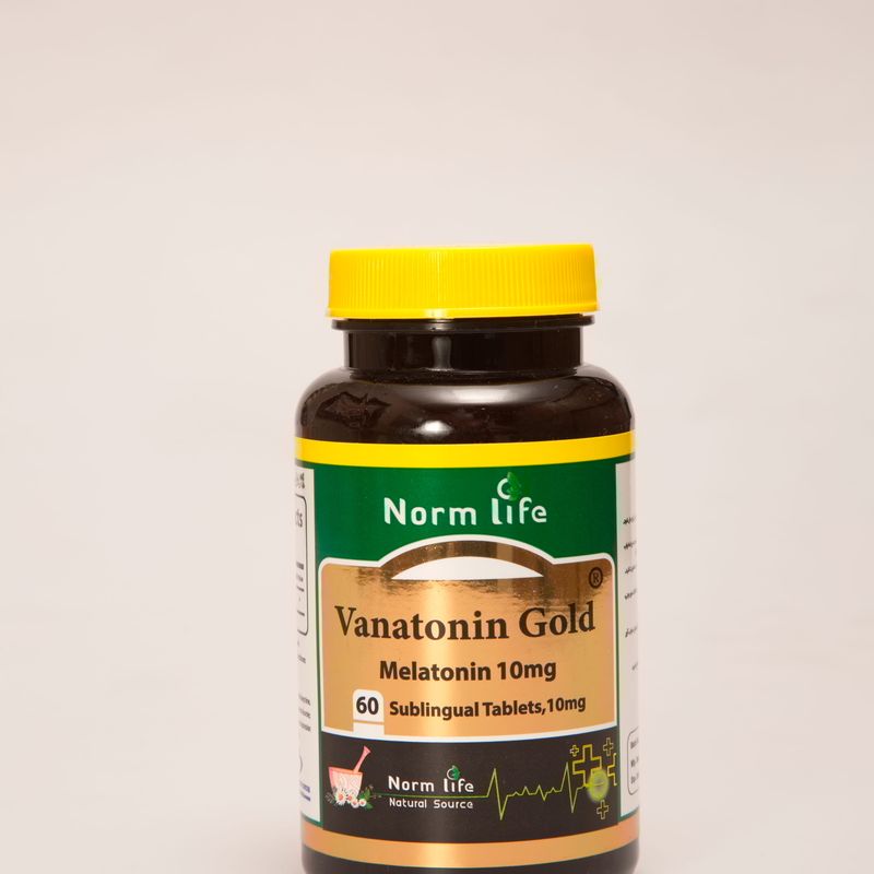 قرص زیرزبانی واناتونین گلد ۱۰ میلی‌گرم نورم لایف Norm Life Vanatonin Gold Melatonin 10mg | مکمل تنظیم خواب