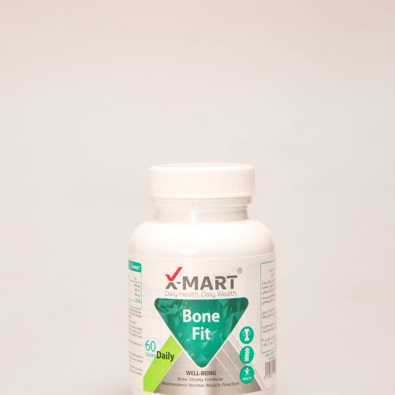 قرص ایکس مارت بون فیت X-MART Bone Fit | مکمل کلسیم، منیزیم، زینک و ویتامین D3 برای سلامت استخوان و عضلات