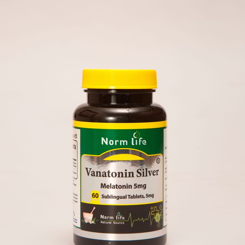 قرص زیرزبانی واناتونین سیلور ۵ میلی‌گرم نورم لایف Norm Life Vanatonin Silver Melatonin 5mg | مکمل تنظیم خواب