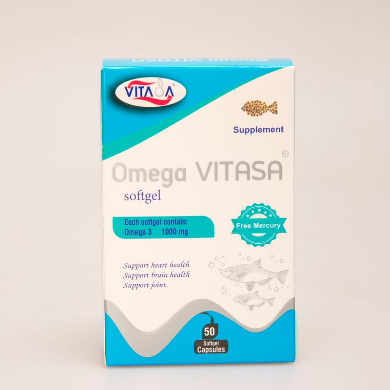 سافت ژل امگا ۳ ویتاسا Omega VITASA 1000mg | مکمل روغن ماهی برای سلامت قلب، مغز و مفاصل