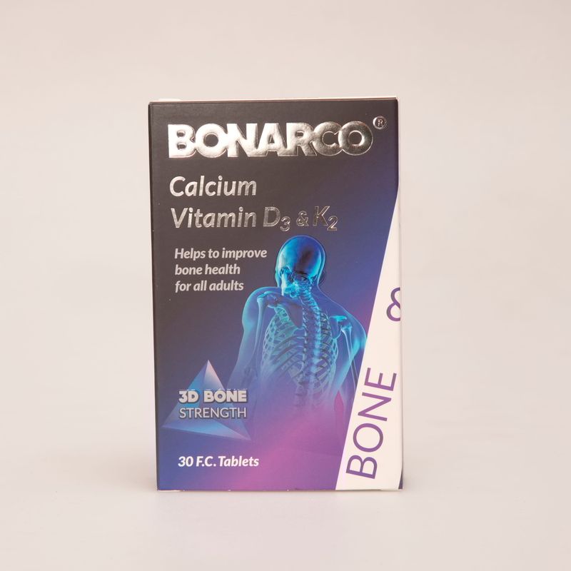 قرص بنارکو بون | Bonarco Bone Calcium + Vitamin D3 & K2 برای سلامت استخوان