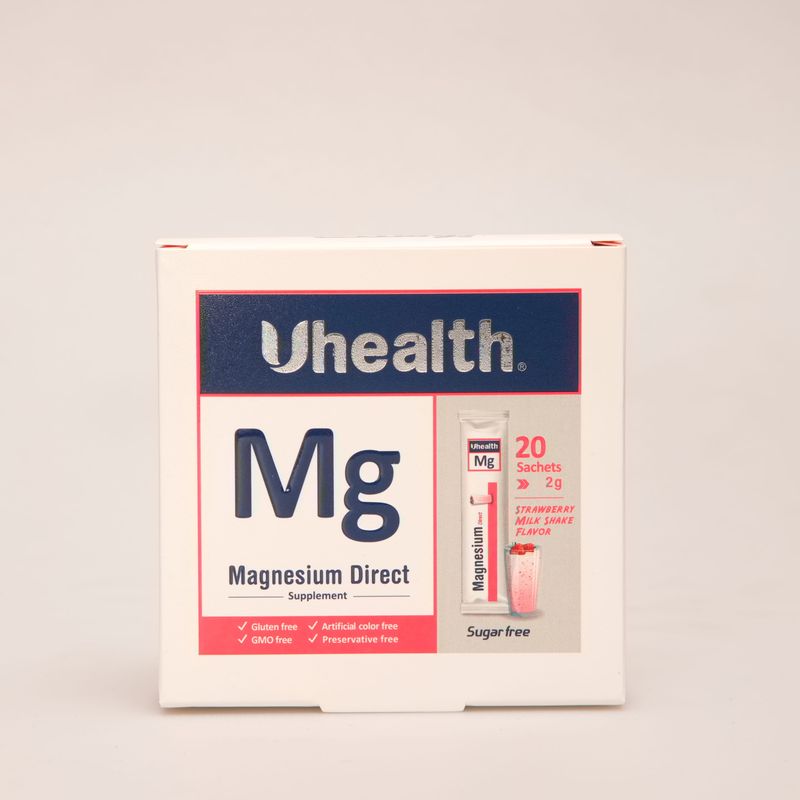 ساشه منیزیم دایرکت Uhealth Mg | مکمل منیزیم بدون شکر برای عضلات و اعصاب