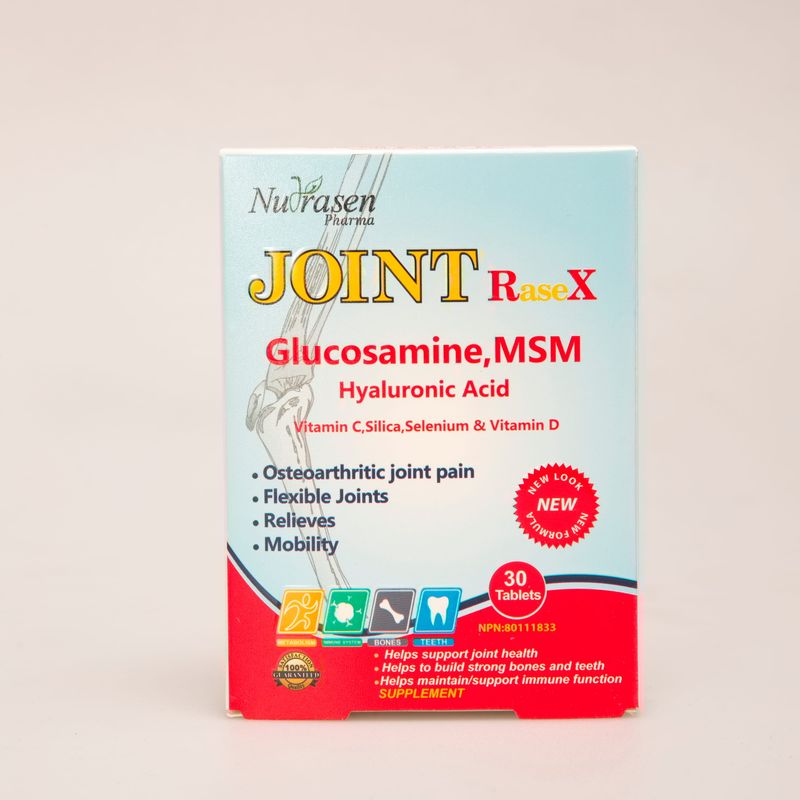 قرص Joint RaseX | مکمل گلوکزامین، MSM، هیالورونیک اسید و ویتامین D برای سلامت مفاصل