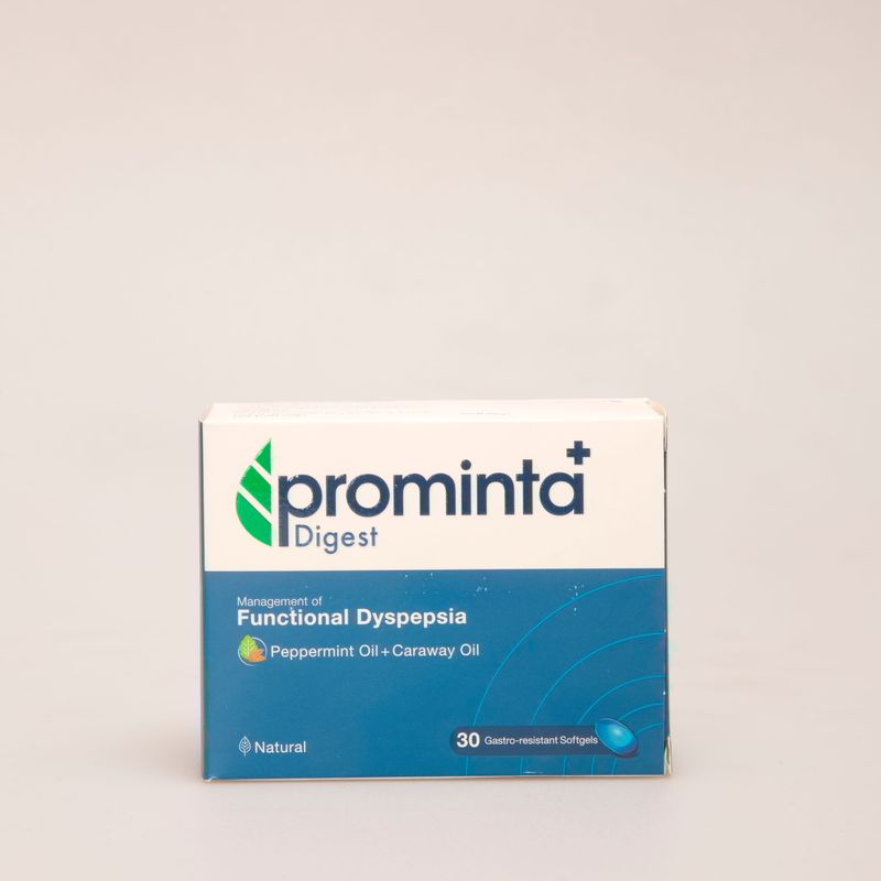 کپسول Prominta Digest | مکمل گوارش حاوی روغن نعناع و روغن زیره برای سوءهاضمه و نفخ