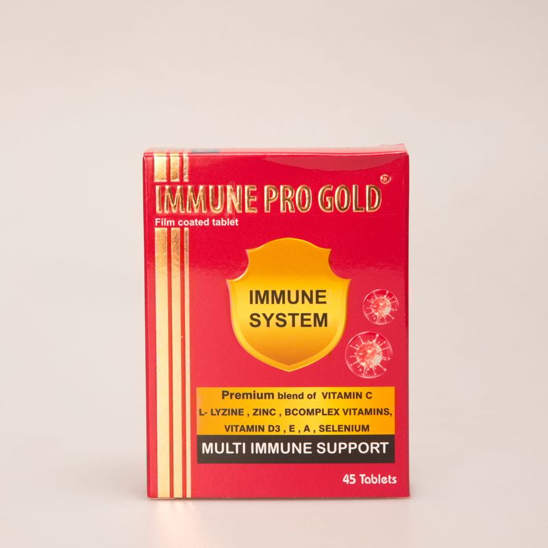 قرص Immune Pro Gold | مکمل تقویت سیستم ایمنی با ویتامین C، زینک، ویتامین D3 و سلنیوم