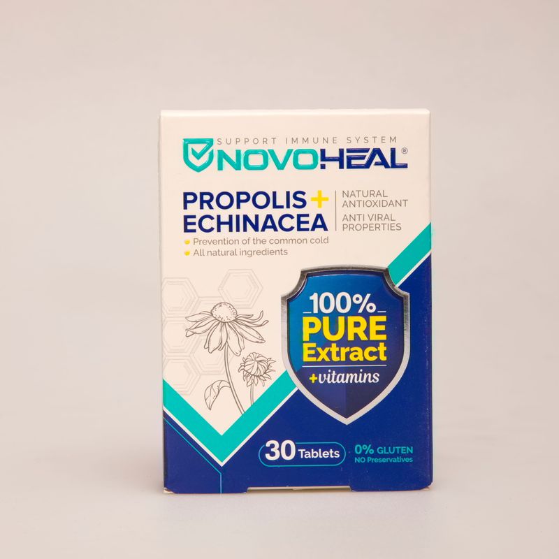 قرص پروپولیس و اکیناسه نوو هیل | NovoHeal Propolis + Echinacea برای تقویت سیستم ایمنی