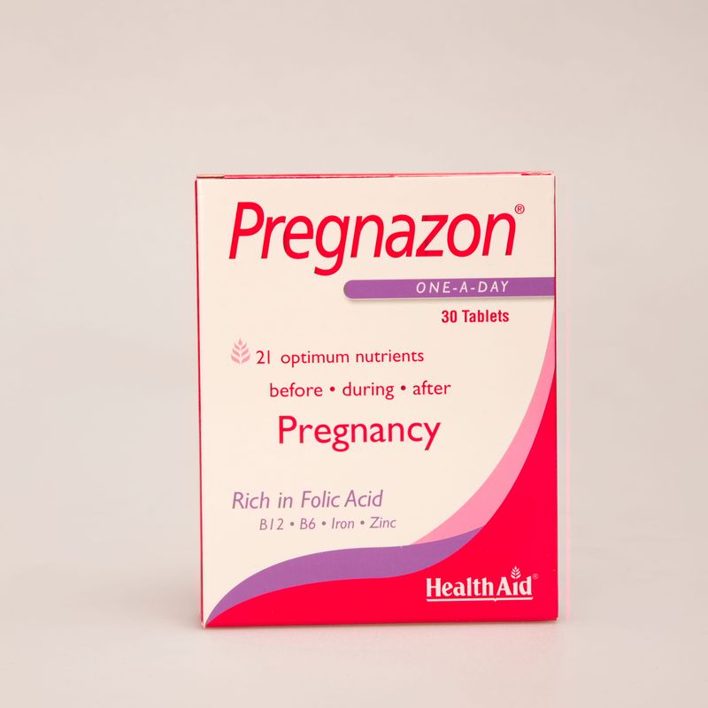 قرص پرگنازون هلث اید | مکمل دوران بارداری Pregnazon HealthAid