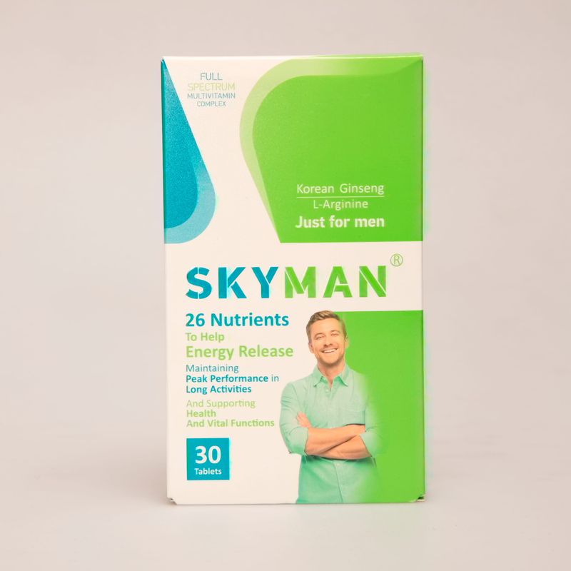 قرص اسکای من | مولتی ویتامین آقایان SKYMAN حاوی جینسینگ و ال آرژنین
