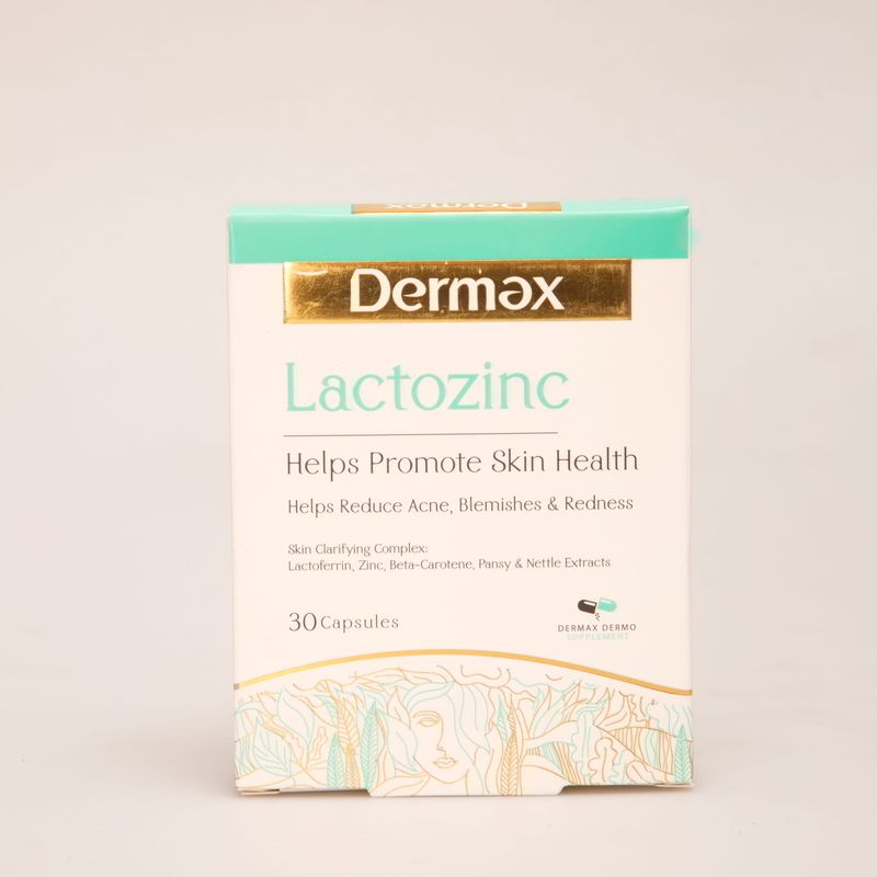  کپسول لاکتوزینک درمکس | مکمل تخصصی پوست و آکنه Dermax Lactozinc