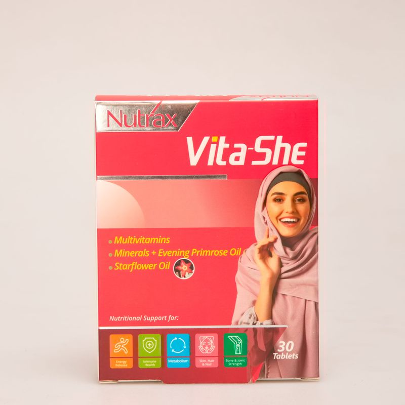 قرص ویتاشی نوتراکس | مولتی ویتامین تخصصی بانوان Nutrax Vita-She