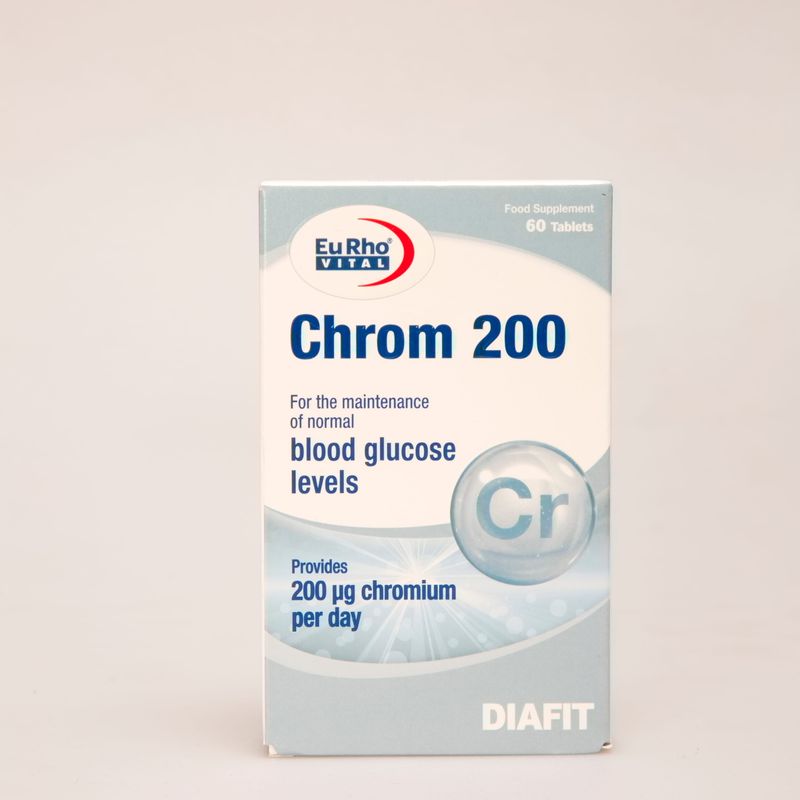 قرص کروم ۲۰۰ یوروویتال | مکمل کروم برای کنترل قند خون EuRho Vital Chrom 200