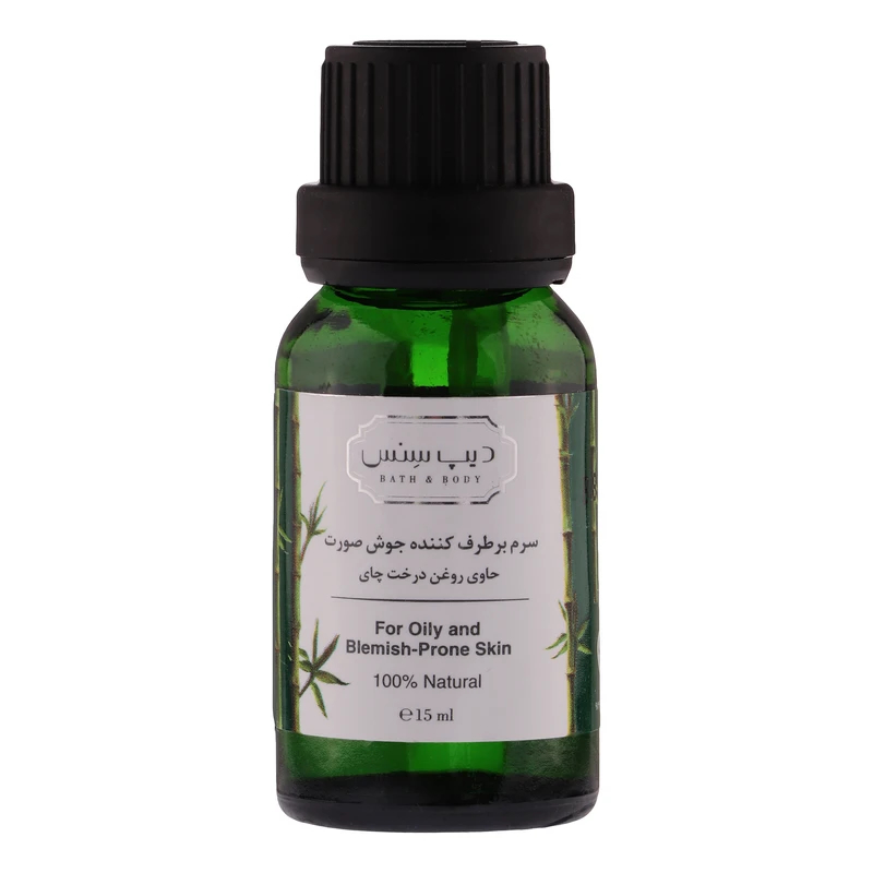سرم   روغن درخت چای برطرف کننده جای جوش صورت دیپ سنس Deep Sense Face Serum | 15 ml