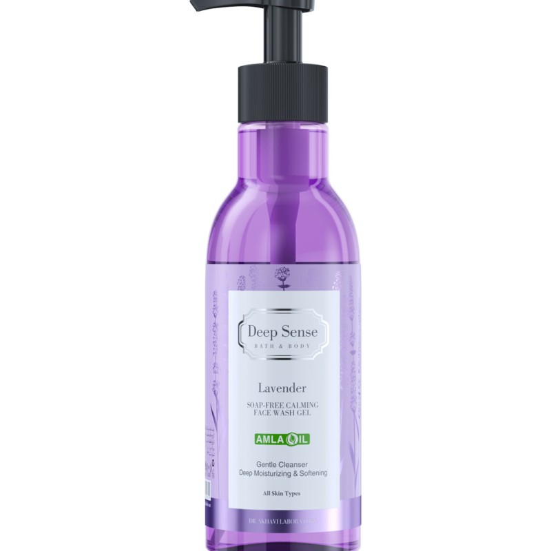 ژل شستشوی صورت لوندر دیپ سنس Deep Sense Face Wash Gel | پاکسازی آلودگی و چربی اضافه صورت بدون ایجاد خشکی