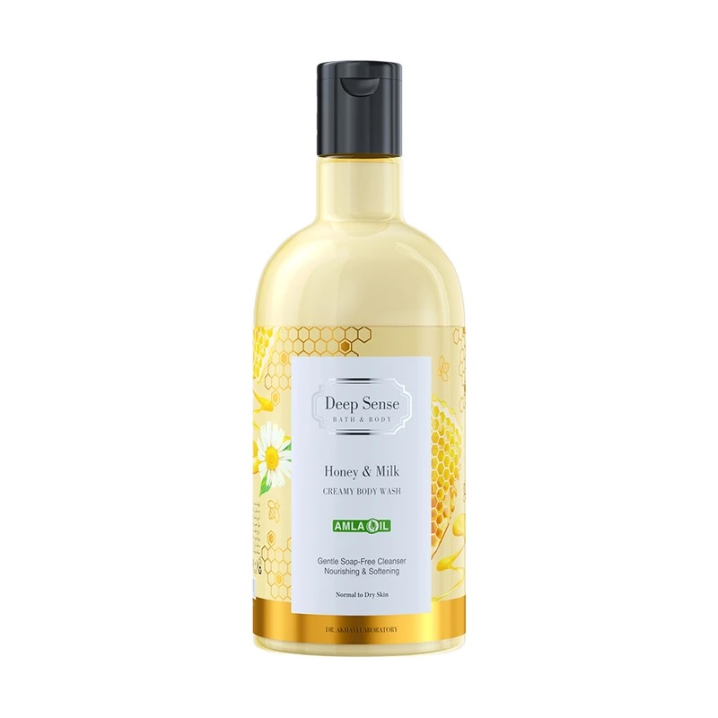 شامپو بدن کرمی شیر و عسل دیپ سنس Deep Sense Body Wash | پاکسازی ملایم بدن و حفظ لطافت پوست
