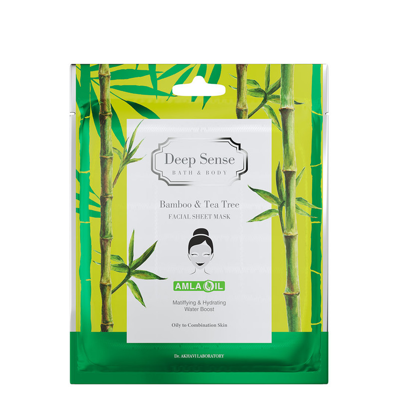 ماسک ورقه‌ای بامبو و درخت چای دیپ سنس Deep Sense Sheet Mask | آبرسانی، طراوت‌بخشی و افزایش لطافت پوست