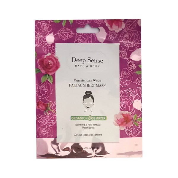 ماسک ورقه‌ای گلاب طبیعی دیپ سنس Deep Sense Sheet Mask | آبرسانی، طراوت‌بخشی و افزایش لطافت پوست