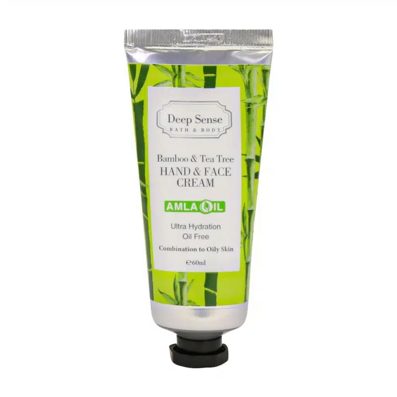 کرم مرطوب کننده دست و صورت بامبو و درخت چای دیپ سنس Deep Sense Moisturizing Cream | آبرسانی و نرم کردن پوست دست و صورت  60ml