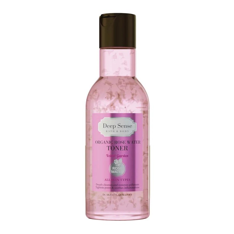 تونر پاک کننده گلاب طبیعی دیپ سنس Deep Sense Toner | پاکسازی تکمیلی پوست، تنظیم طراوت و آماده‌سازی پوست برای روتین مراقبتی