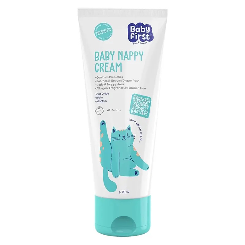 کرم سوختگی با آووکادو کودک بیبی فرست Baby First Baby Diaper Cream With Avocado | مناسب مراقبت روزانه کودک