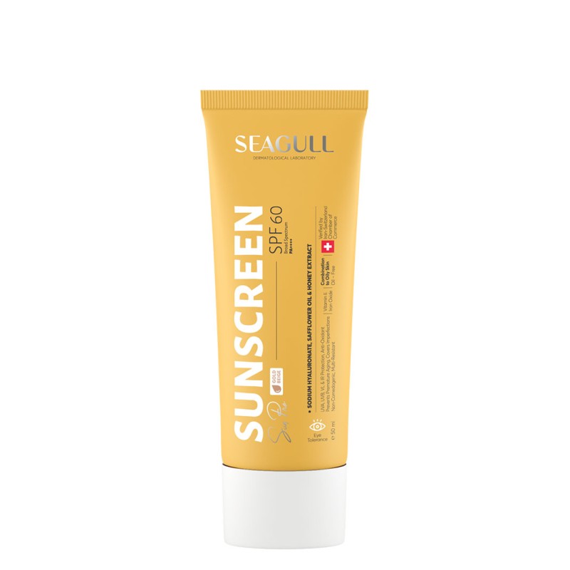 کرم ضد آفتاب رنگی فاقد چربی سی گل  SEAGULL Sunscreen Cream SPF60 | محافظت روزانه در برابر UVA و UVB