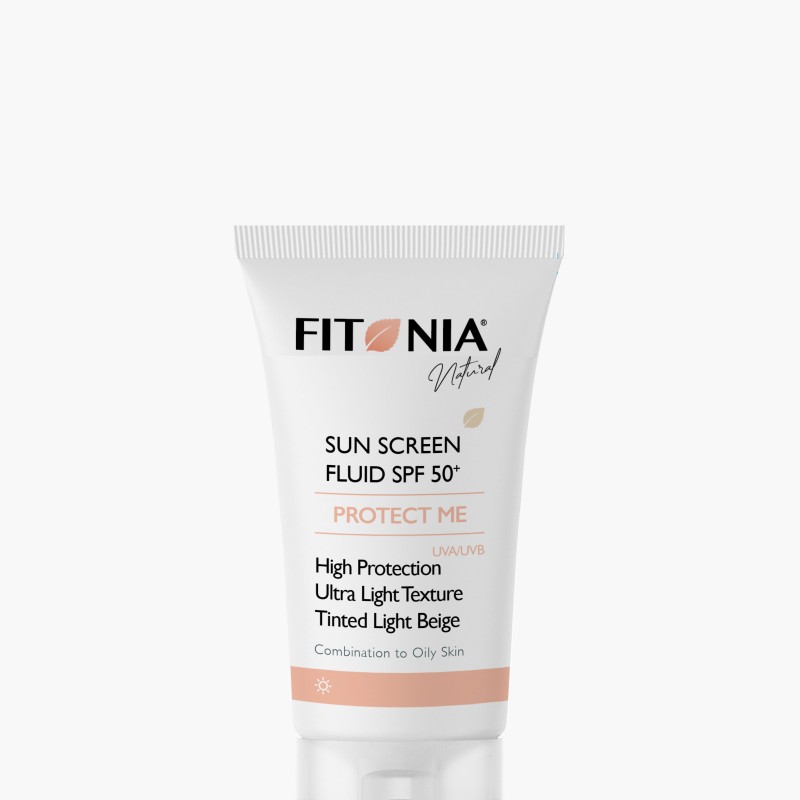 ضد آفتاب فلوئیدی رنگی SPF50 فیتونیا Fitonia Protect Me Sunscreen Fluid SPF50+ Light Beige | مناسب پوست مختلط تا چرب