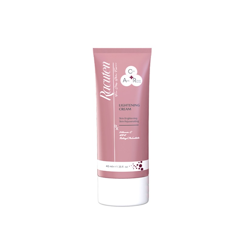 کرم روشن کننده و ضد لک راکوتن Racuten Lightening Cream حاوی ویتامین C، آلفا آربوتین و رتینول حجم 40 میلی‌لیتر