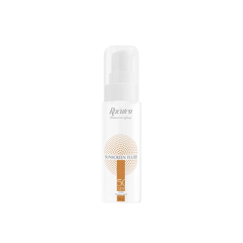 فلوئید ضد آفتاب رنگی راکوتن Racuten Tinted Sunscreen Fluid SPF 50 حجم 50 گرم