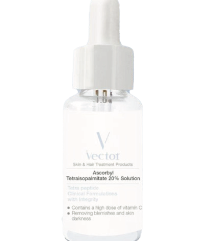 سرم آسکوربیل تترا ایزو پالمیتات ۲۰٪ وکتور | Vector Ascorbyl Tetraisopalmitate 20% Solution Serum