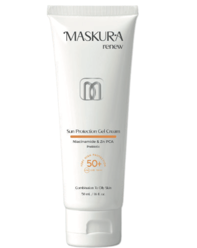 ژل کرم ضدآفتاب SPF 50+ پوست چرب ماسکورا رینیو ۵۰ میلی‌لیتر (Maskura Renew Sun Protection Gel Cream SPF 50+ Oily Skin 50 ml)