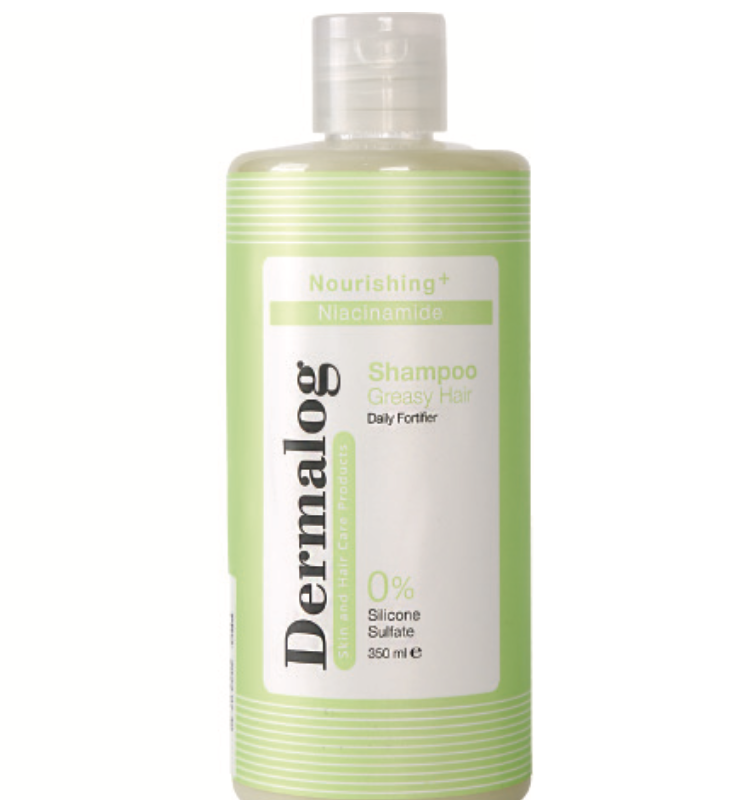 شامپو موهای چرب نیاسینامید درمالوگ ۳۵۰ میلی‌لیتر (Dermalog Nourishing+ Niacinamide Shampoo for Greasy Hair 350 ml)