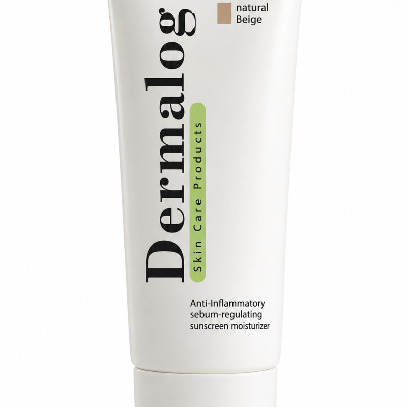 کرم ضد آفتاب  فاقد چربی رنگ بژ روشن درمالوگ ۵۰ میلی‌لیتر (Dermalog Anti Acne Sunscreen Natural Beige 50 ml)