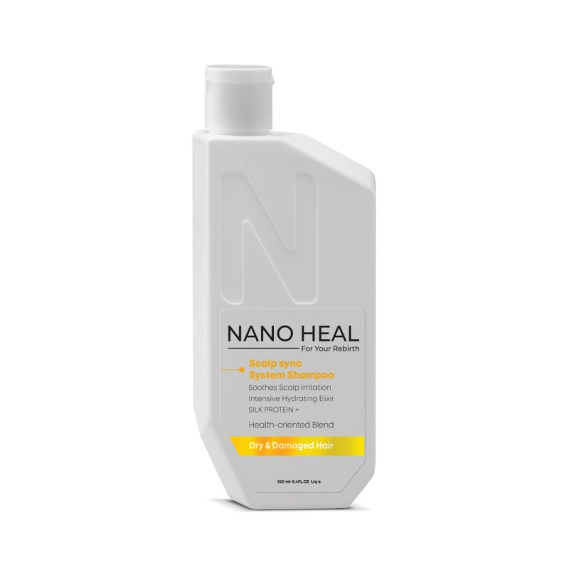 شامپو آبرسان و ترمیم‌کننده موهای خشک و آسیب‌دیده نانوهیل ۲۵۰ میلی‌لیتر (Nano Heal Scalp Sync System Shampoo for Dry & Damaged Hair 250 ml)