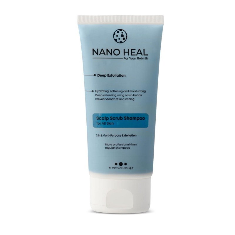 شامپو اسکراب پوست سر نانوهیل ۷۰ میلی‌لیتر (Nano Heal Scalp Scrub Shampoo For All Skin 70 ml)