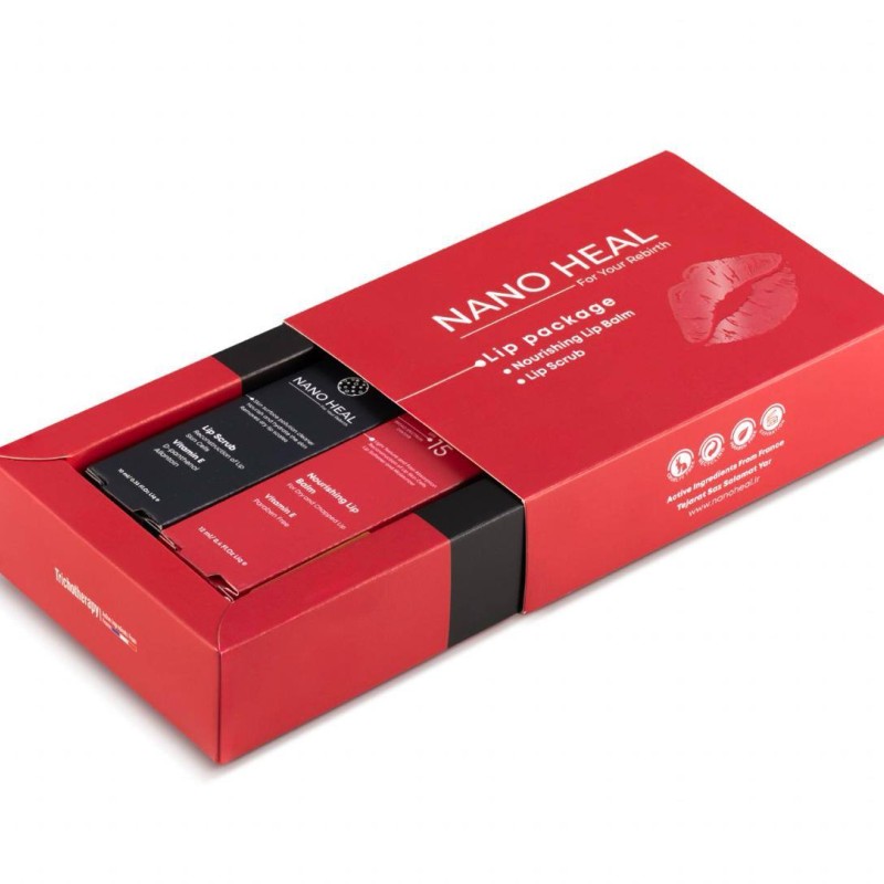 پک مراقبت و بازسازی لب نانوهیل (اسکراب لب و بالم لب) (Nano Heal Lip Care Package – Lip Scrub & Nourishing Lip Balm)