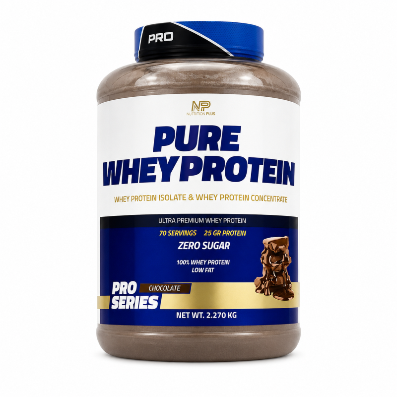 پودر پروتئین وی خالص نیوتریشن پلاس پرو سریز با طعم شکلات، ۲۲۷۰ گرم (Nutrition Plus Pro Series Pure Whey Protein Chocolate, 2270 g)