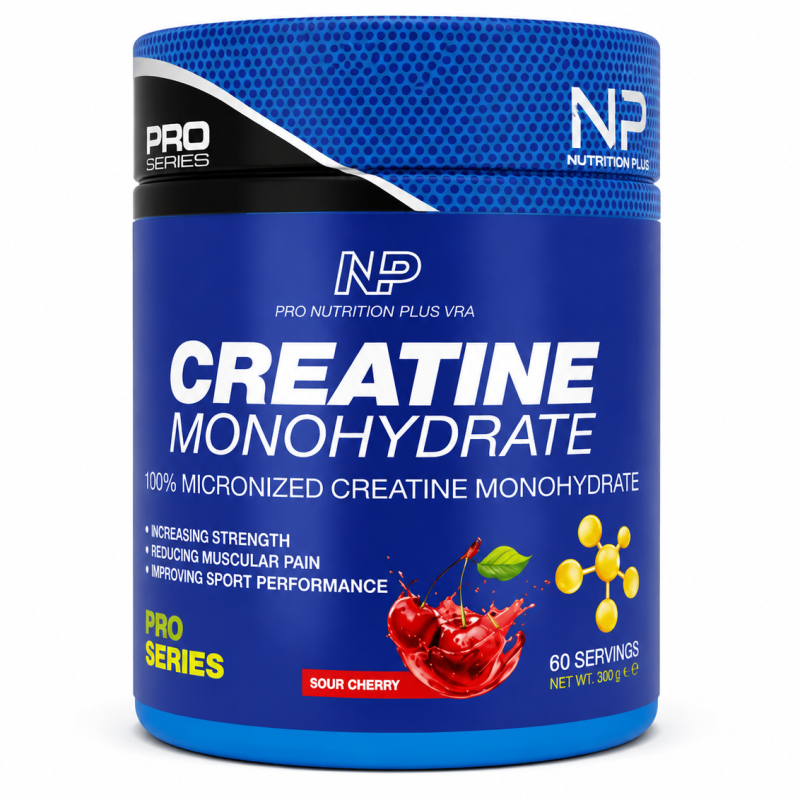 پودر کراتین مونوهیدرات نیوتریشن پلاس مدل Pro Series با طعم آلبالو ترش ۳۰۰ گرم Nutrition Plus Pro Series Creatine Monohydrate Sour Cherry 300 g